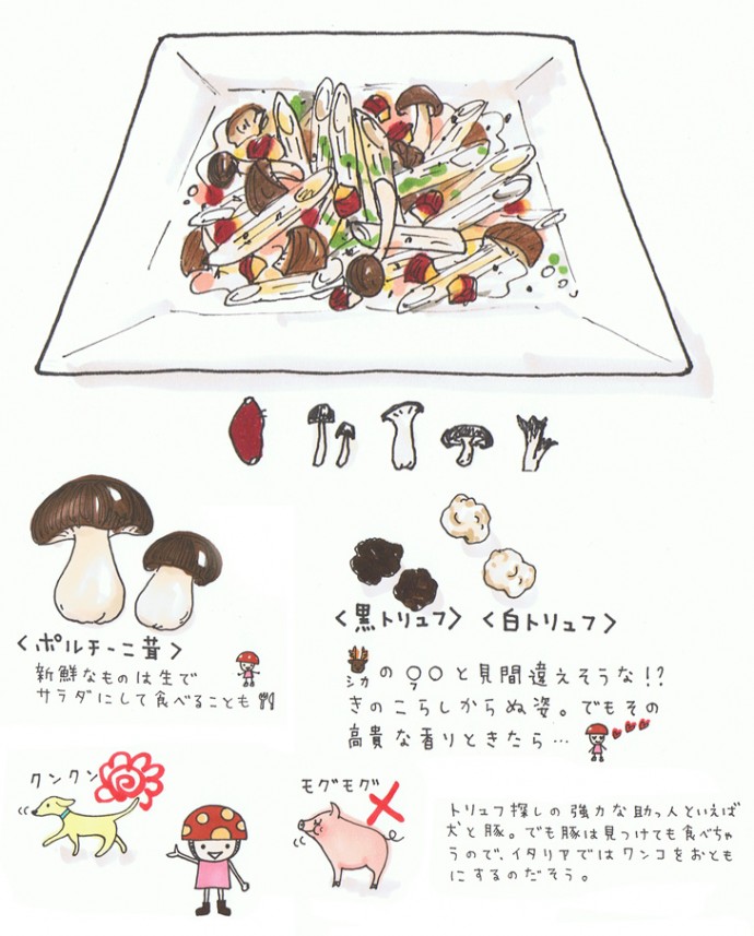 きのこたっぷりの秋味パスタ